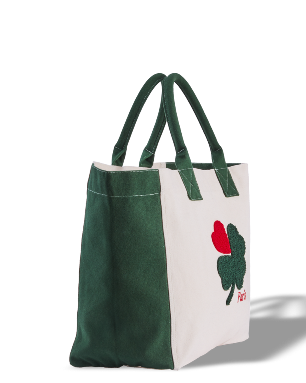 Merci - Clover-Heart Shopping Bag - Green