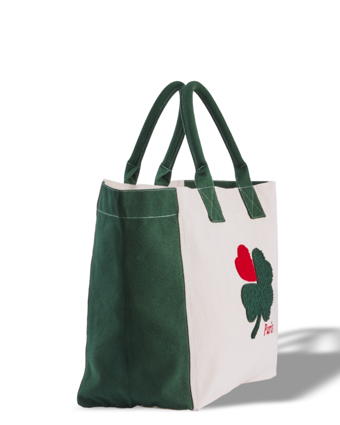 Merci - Clover-Heart Shopping Bag - Green