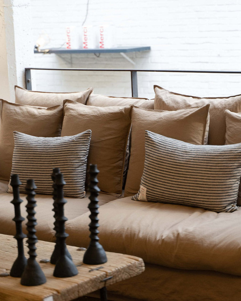 Merci - Sofa cover - Cha Iro Brown