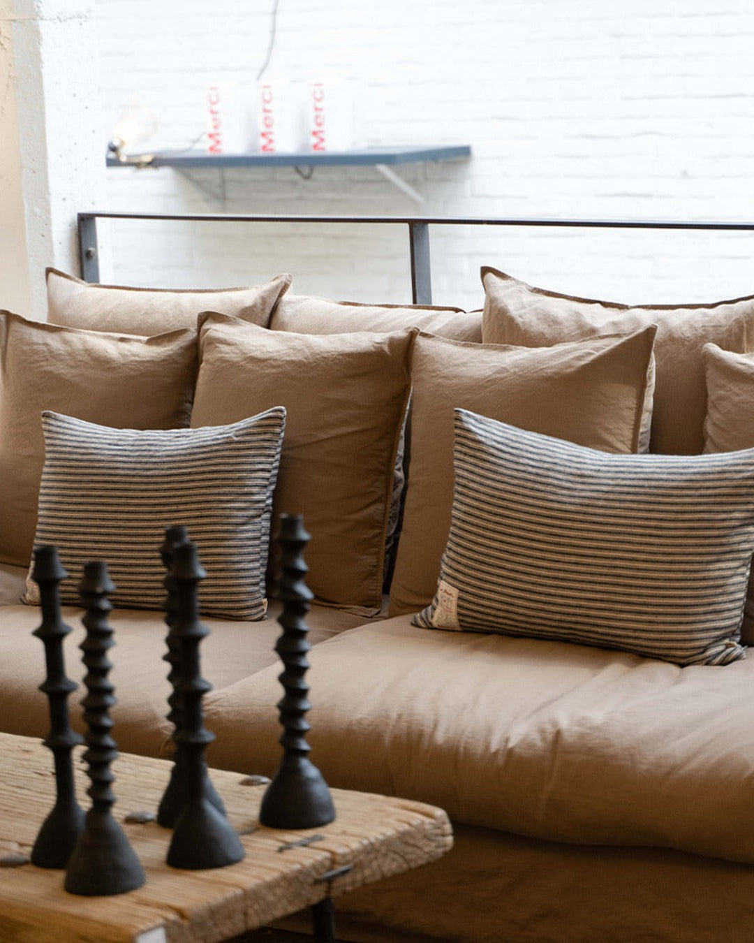 Merci - Sofa cover - Cha Iro Brown