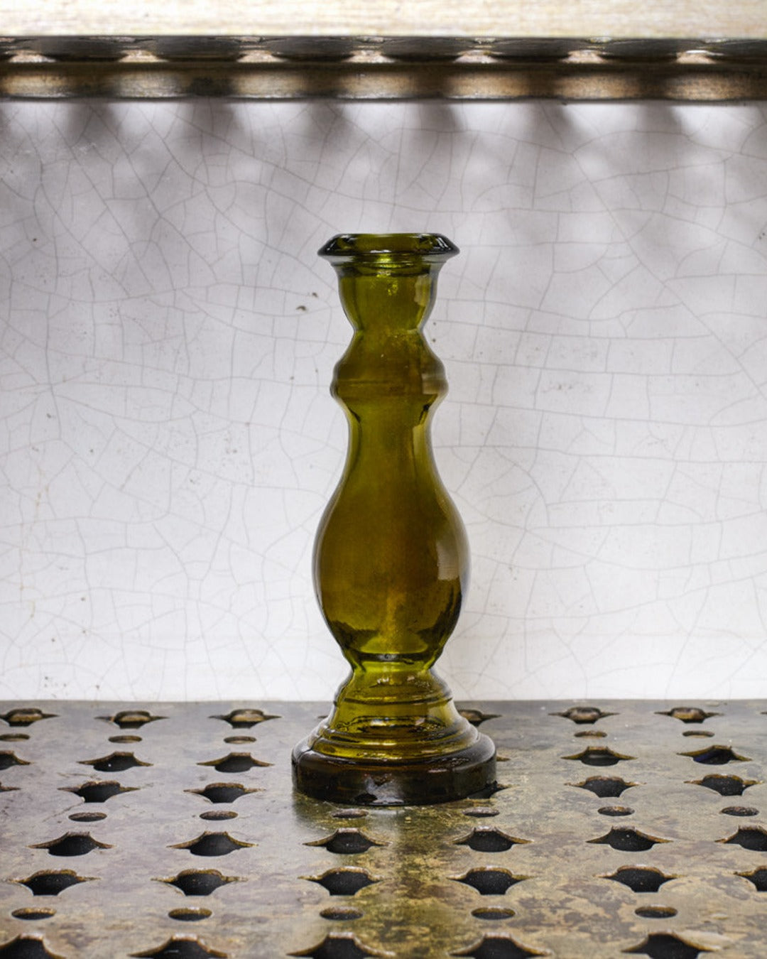 Vidrios San Miguel - Recycled glass candleholder - Noviembre - Green