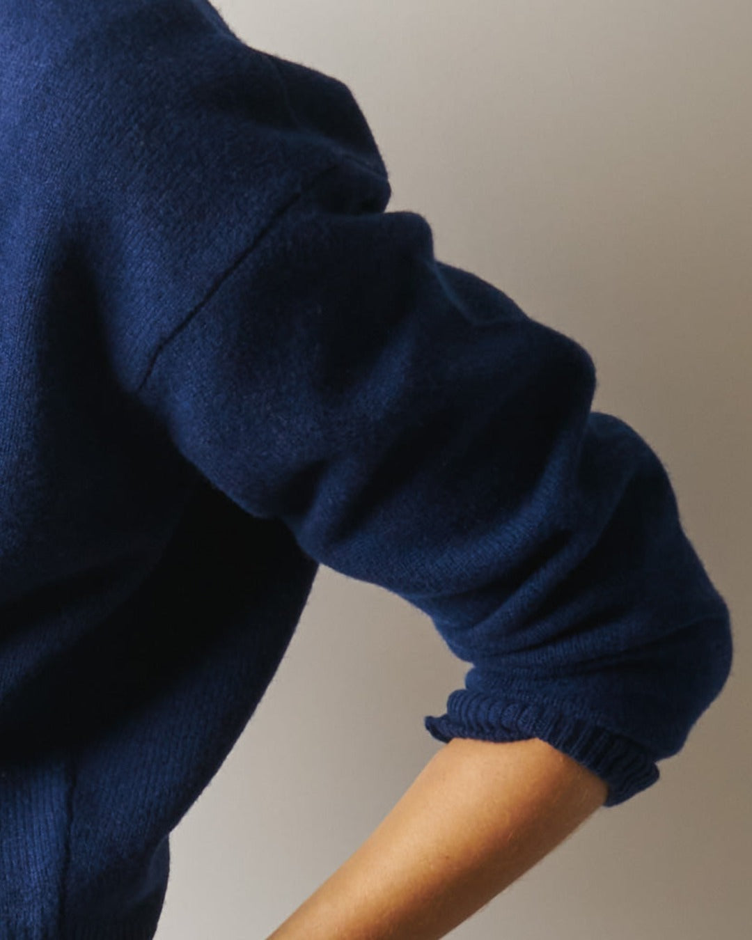 Merci - Gilet Lucia en Laine - Bleu foncé