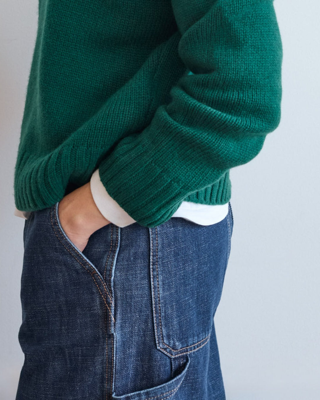 Merci - Wool sweater - Forest Green