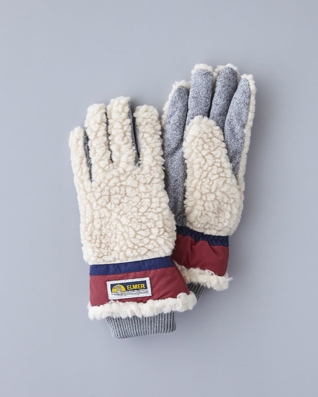 Elmer - Gants Teddy 5Fgr - Beige & Rouge