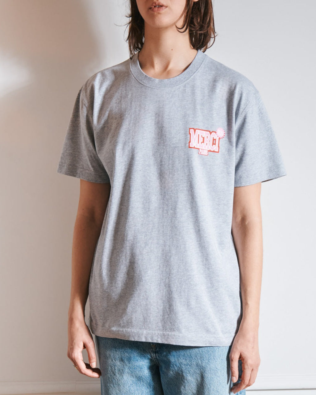 Merci - T-Shirt Non Merci College - Gris