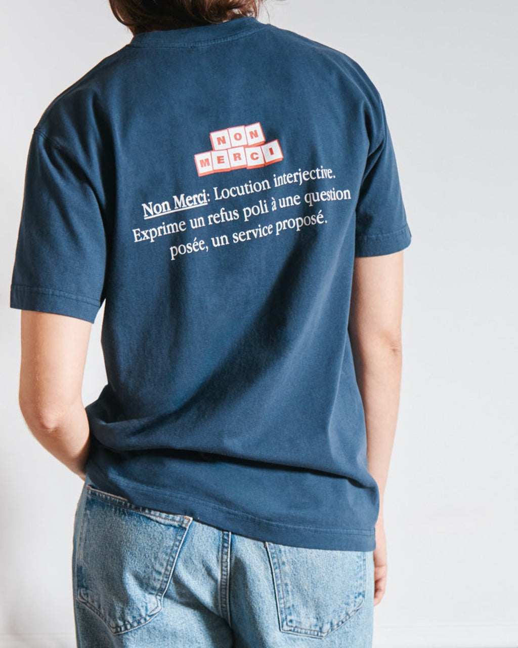 Merci - T-Shirt Enfant Non Merci - Marine
