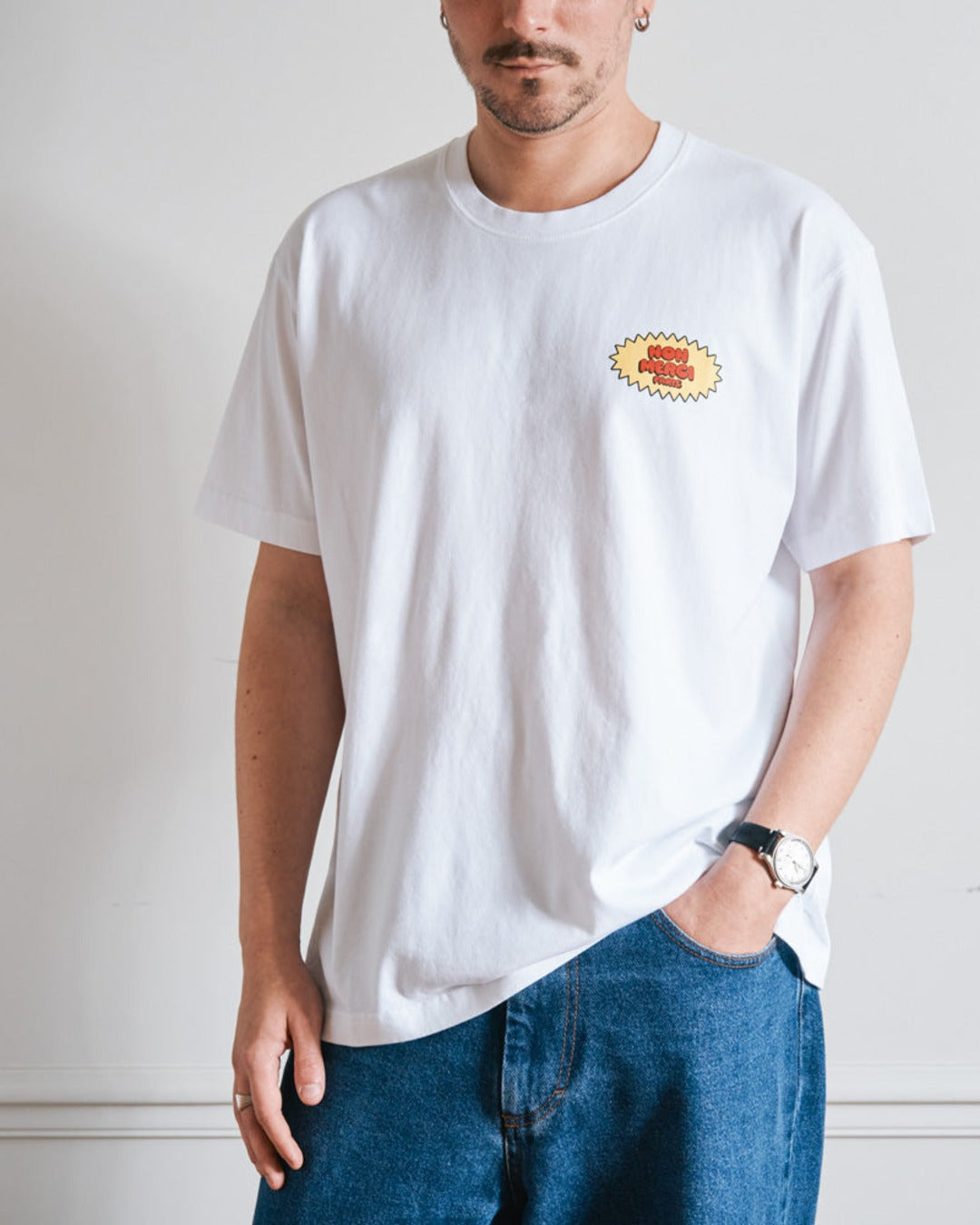 Merci - Non Merci Beavies T-Shirt - White