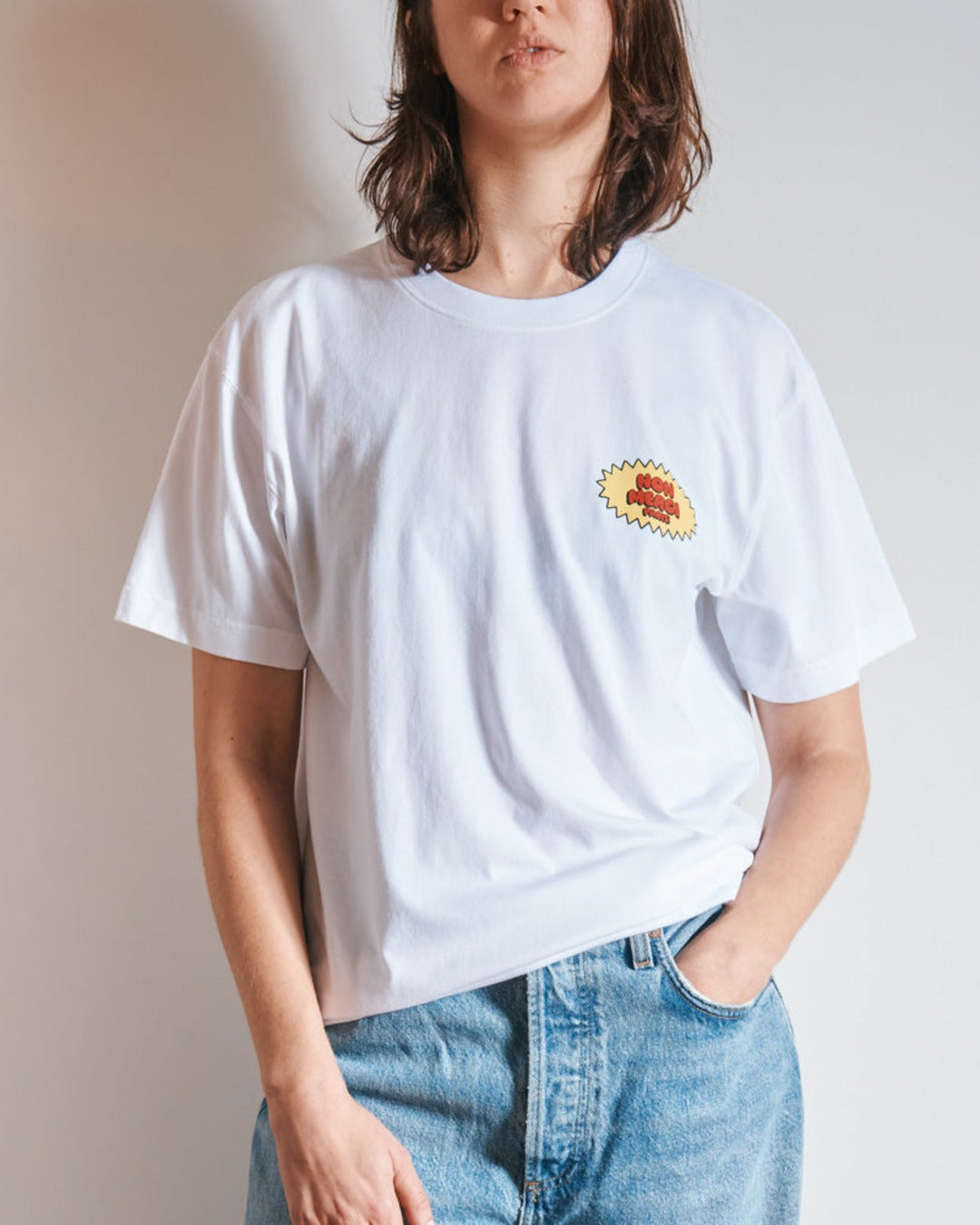 Merci - T-Shirt Enfant Non Merci Beavies - Blanc