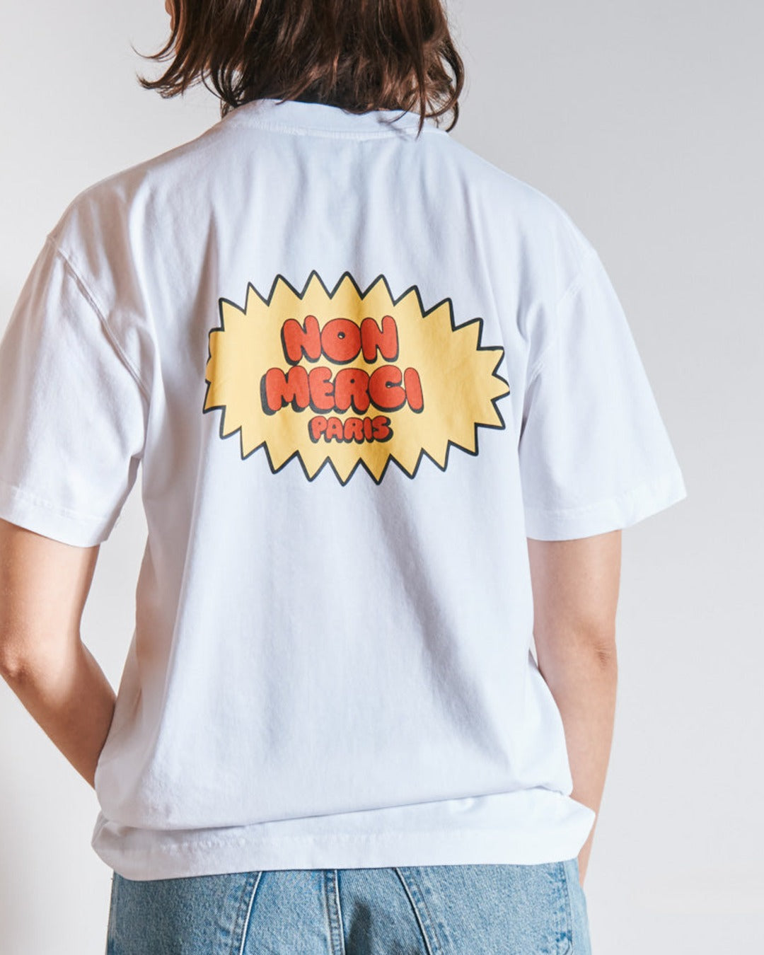 Merci - T-Shirt Enfant Non Merci Beavies - Blanc