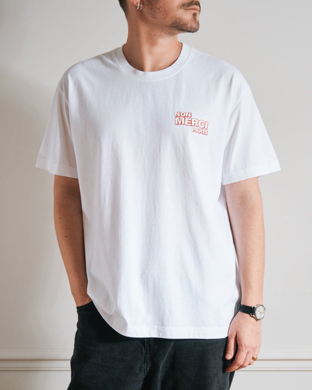 Merci - T-Shirt Non Merci - Blanc