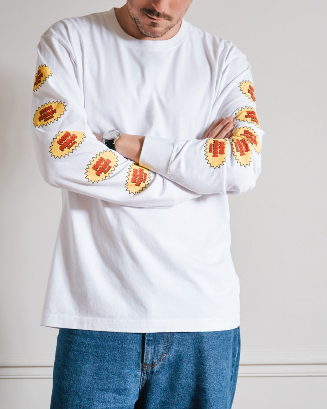 Merci - T-Shirt Ls Non Merci Beavies - Blanc