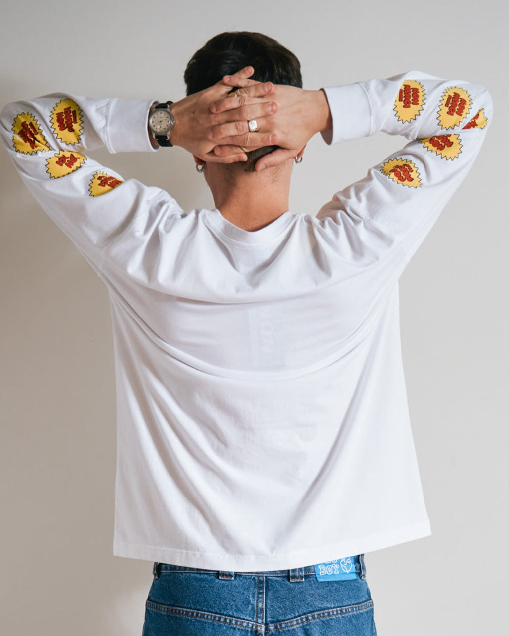 Merci - T-Shirt Ls Non Merci Beavies - Blanc