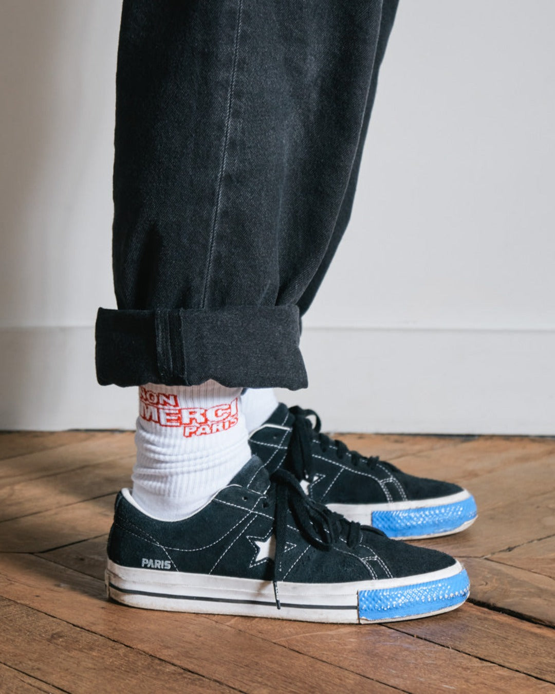 Merci - Non Merci Socks - White/Red