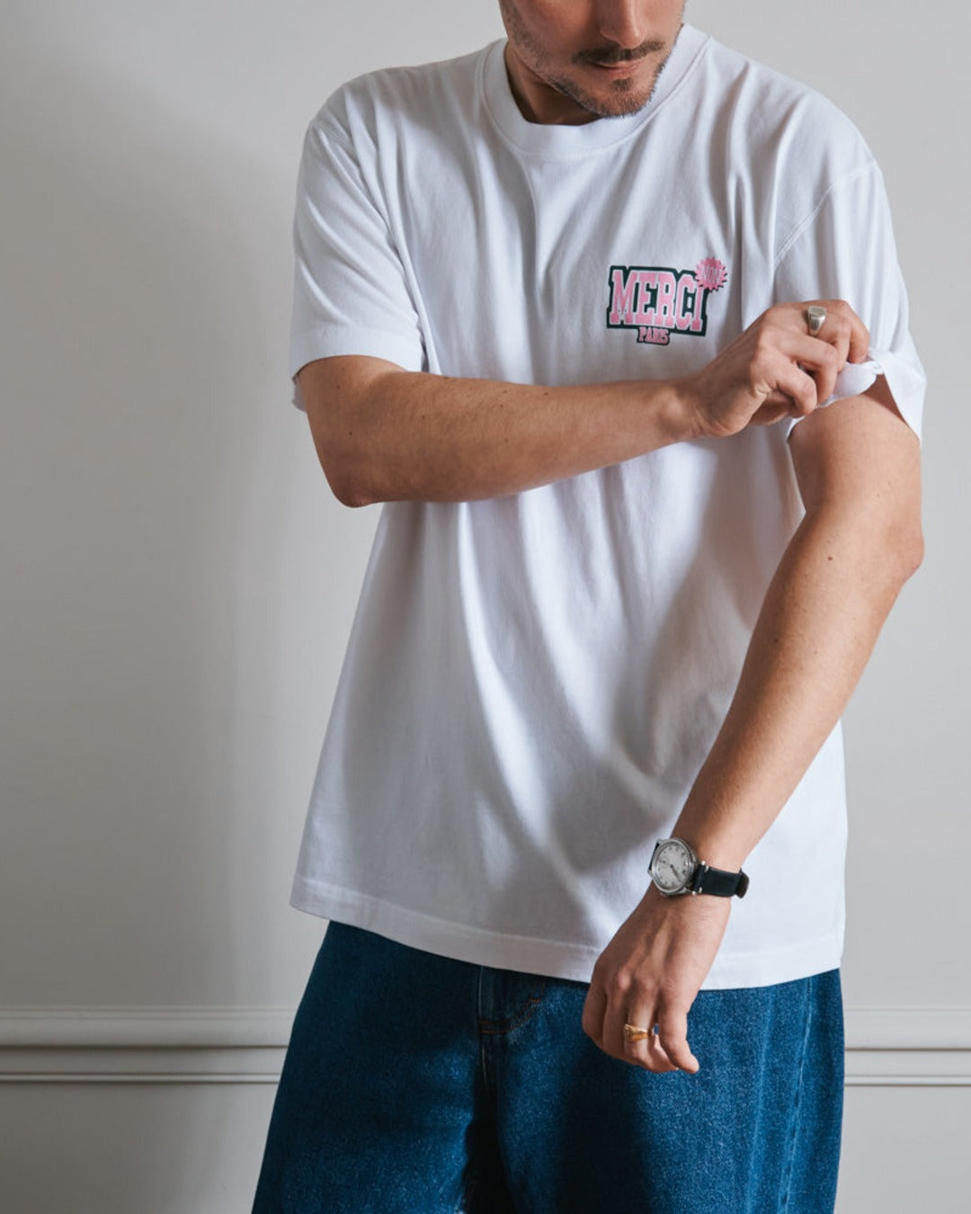 Merci - Non Merci College T-Shirt - White