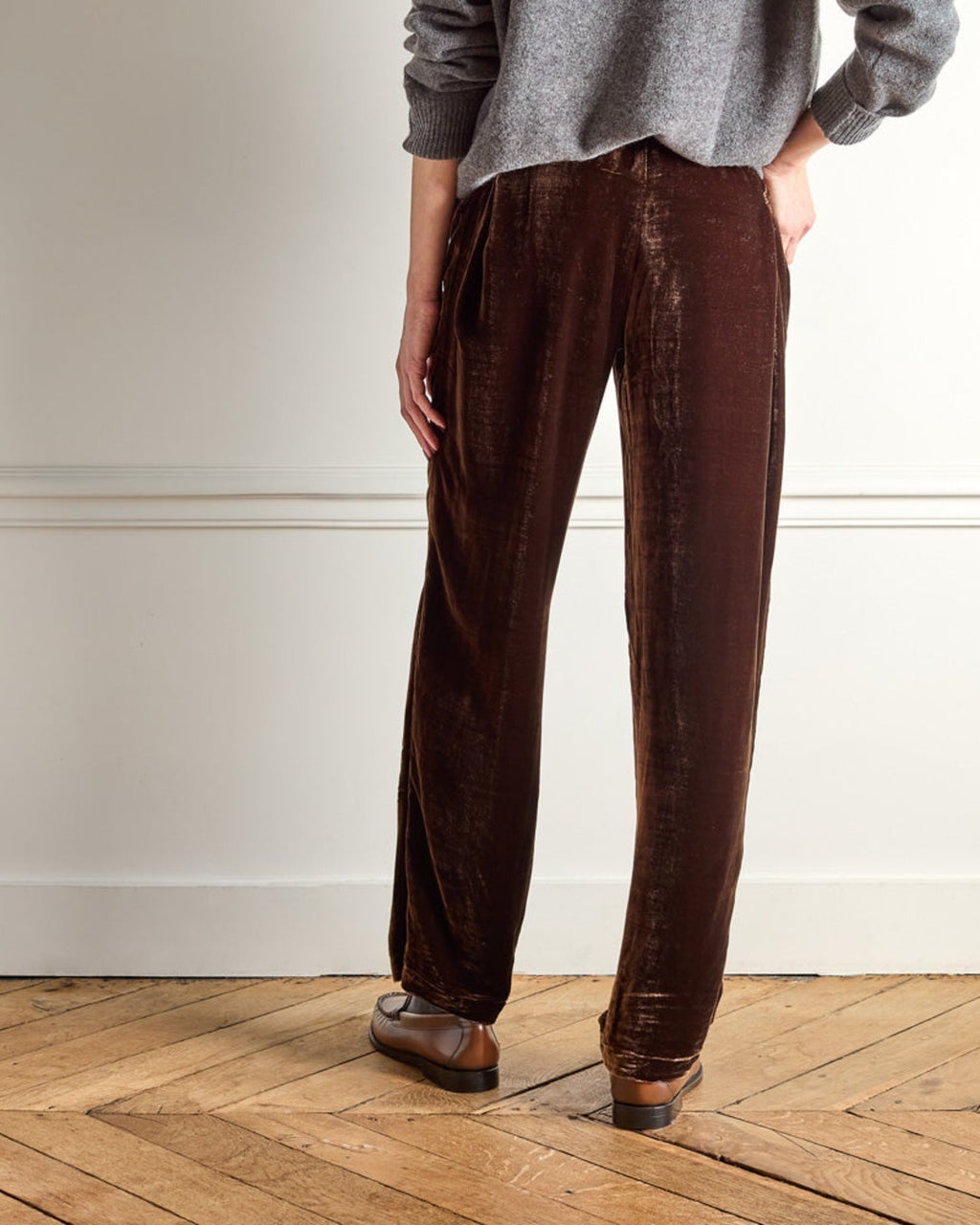 Merci - Velvet trousers - Bronze