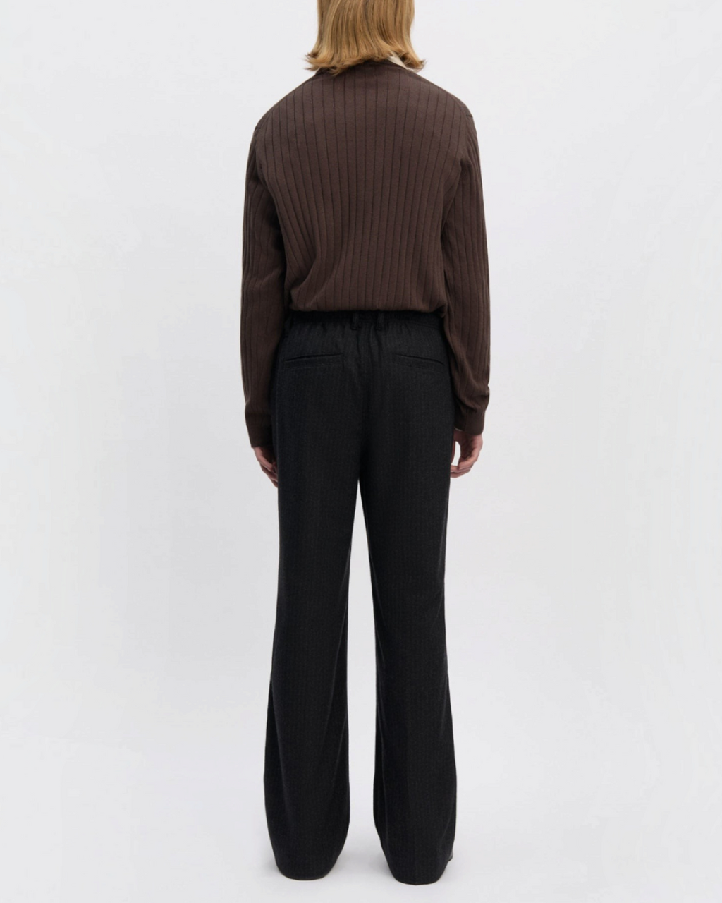 Another Aspect - 6.0 pants - Black with fine stripes