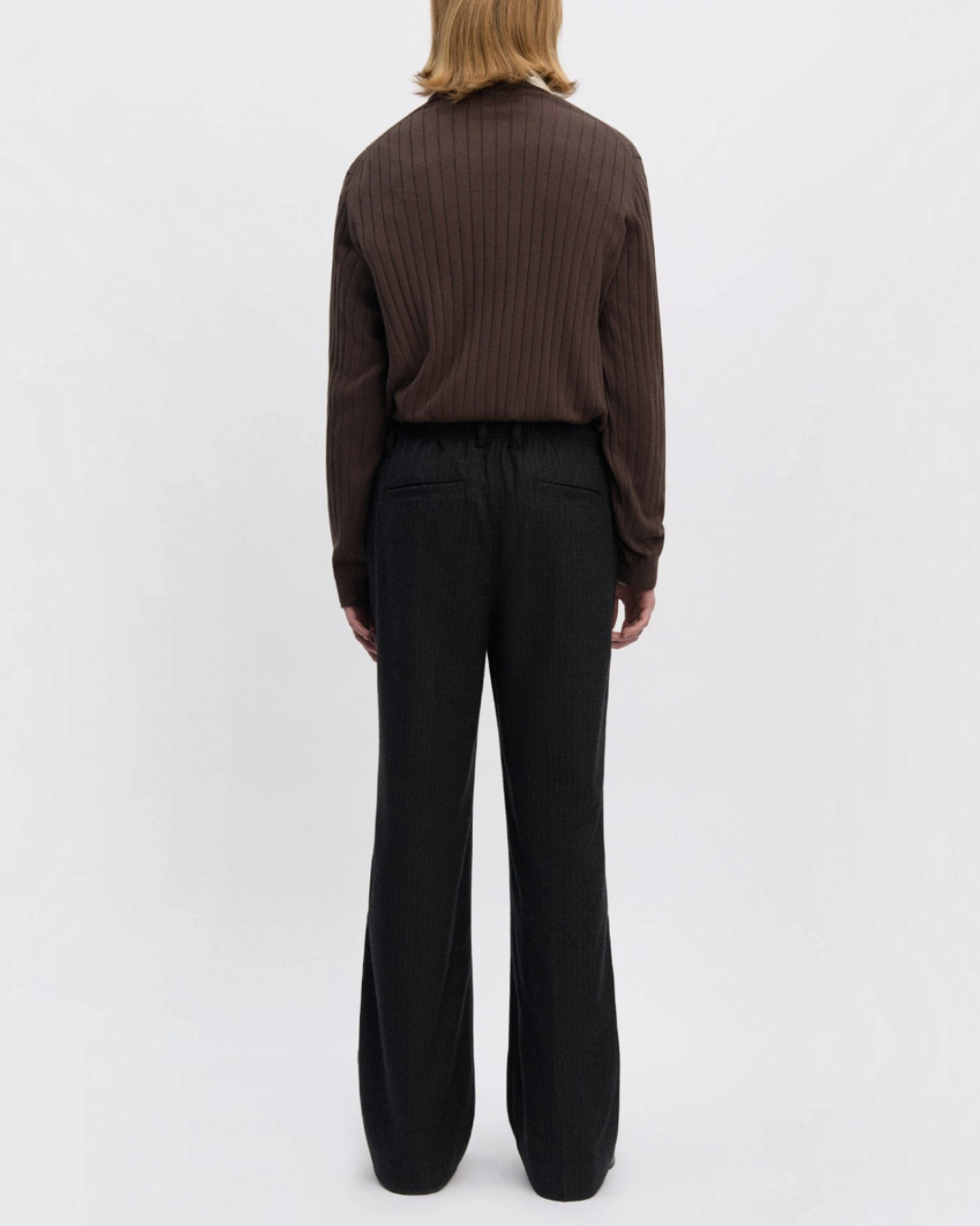 Another Aspect - 6.0 pants - Black with fine stripes
