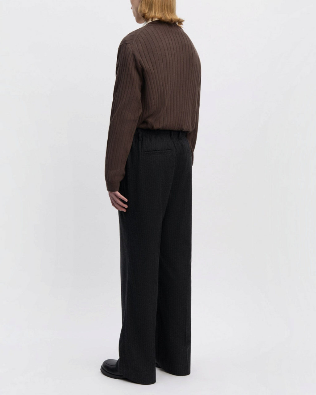 Another Aspect - 6.0 pants - Black with fine stripes