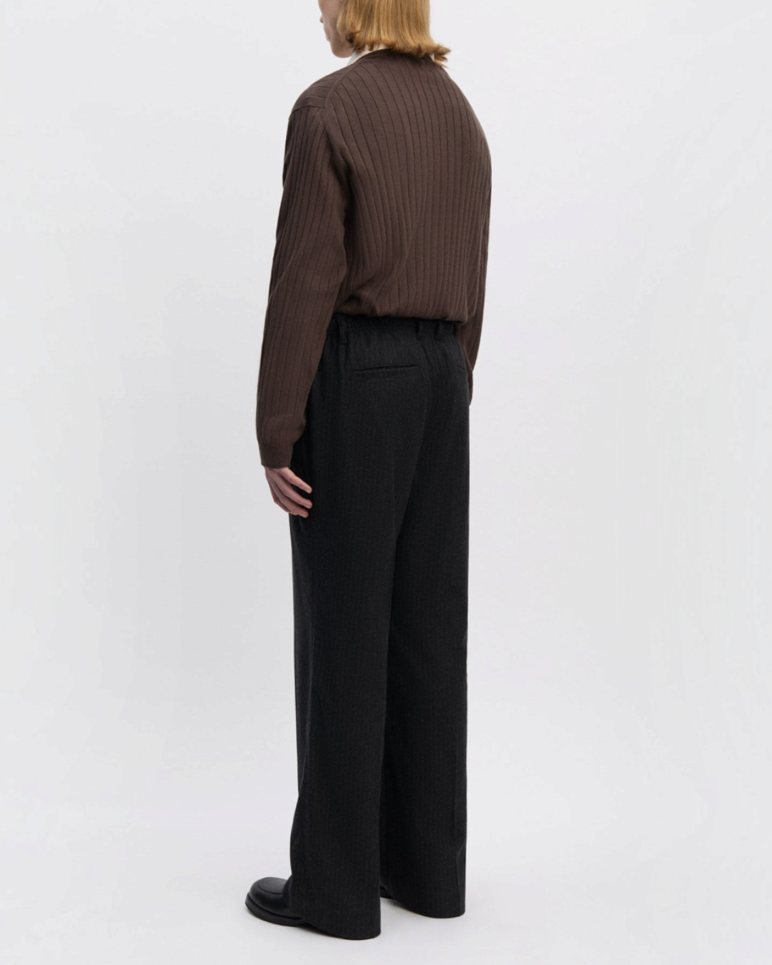 Another Aspect - 6.0 pants - Black with fine stripes