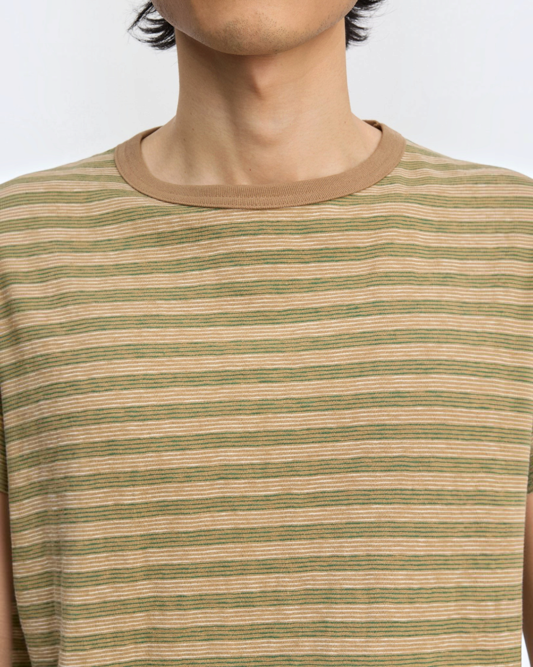 Another Aspect - T-shirt rayé 3.0 JPN - Rayures vertes