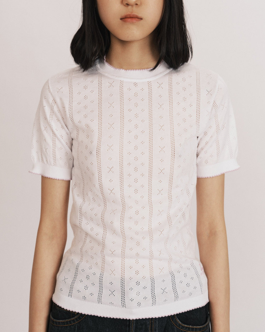 BB Wallace - Indiana T-shirt - White and lilac