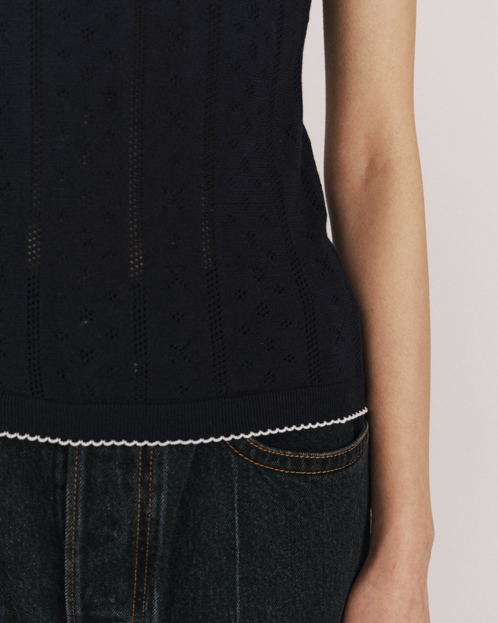 BB Wallace - Walker tank top - Navy and white