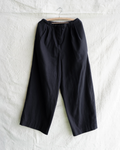Pantalon large gris Merci Paris Dopple & Scent en coton avec plis sur le devant et taille élastiquée