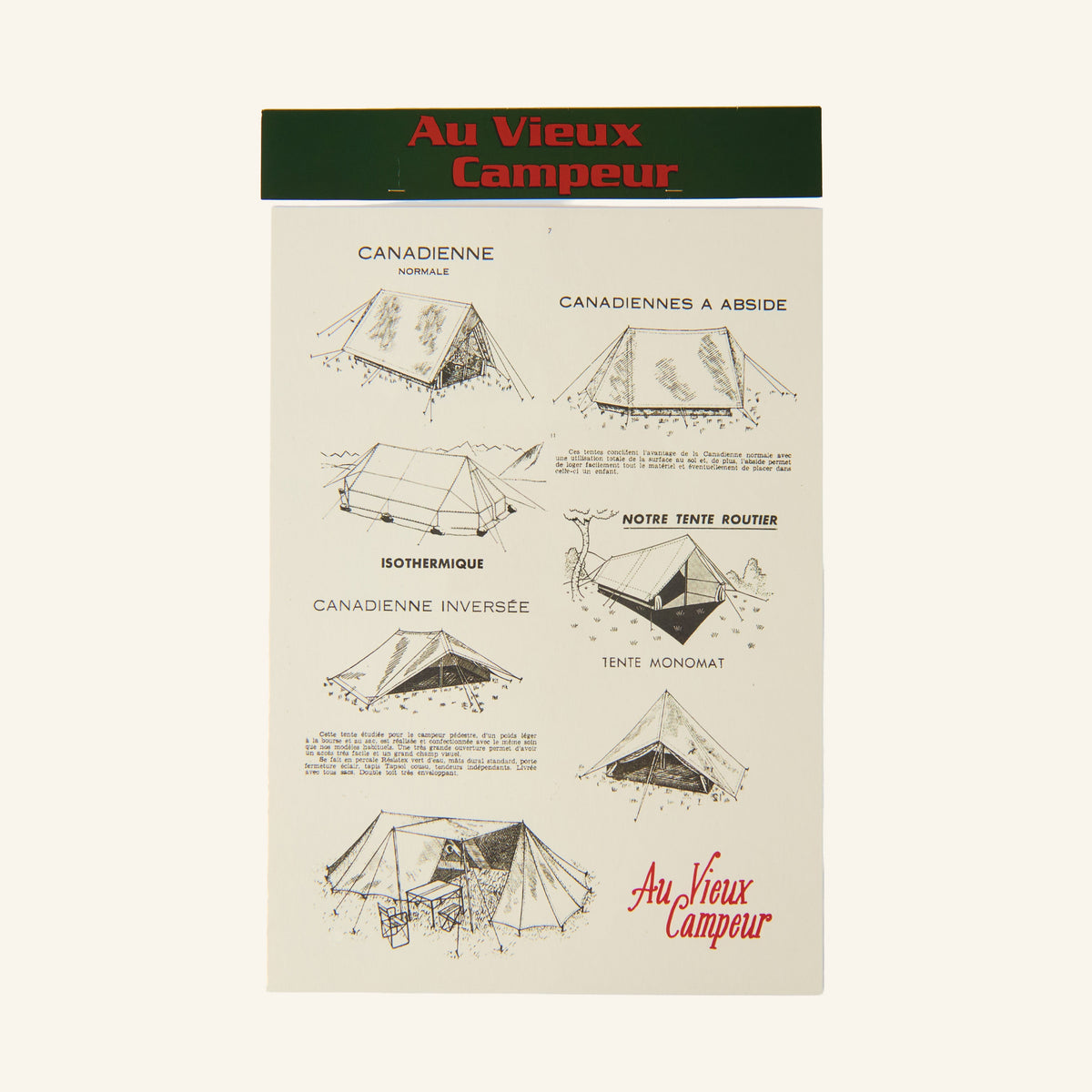 Au Vieux Campeur - Congés Payés - Poster Au Vieux Campeur - Tent