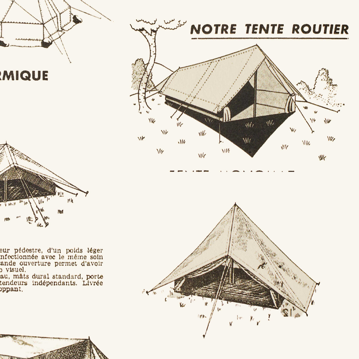 Au Vieux Campeur - Congés Payés - Poster Au Vieux Campeur - Tent