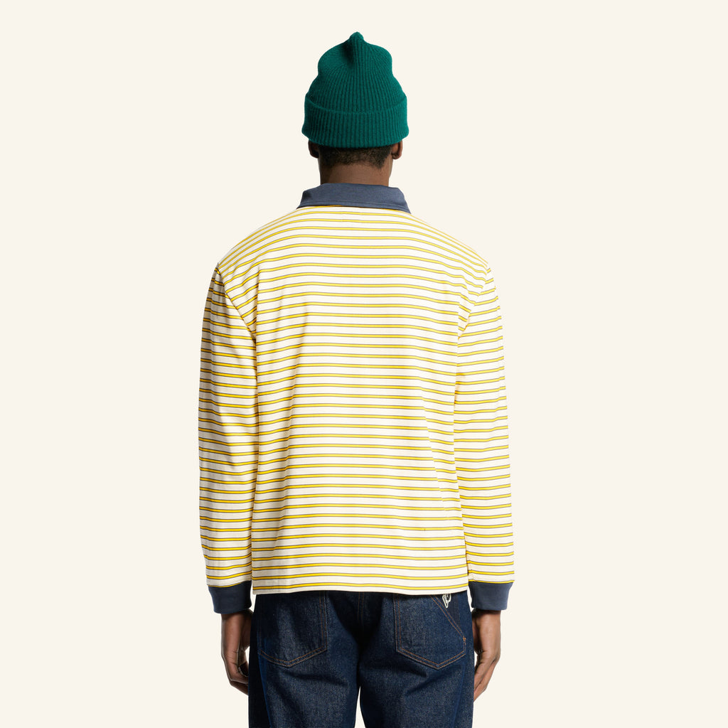Au Vieux Campeur - Congés Payés - Roger Striped Polo - Blue Yellow & White