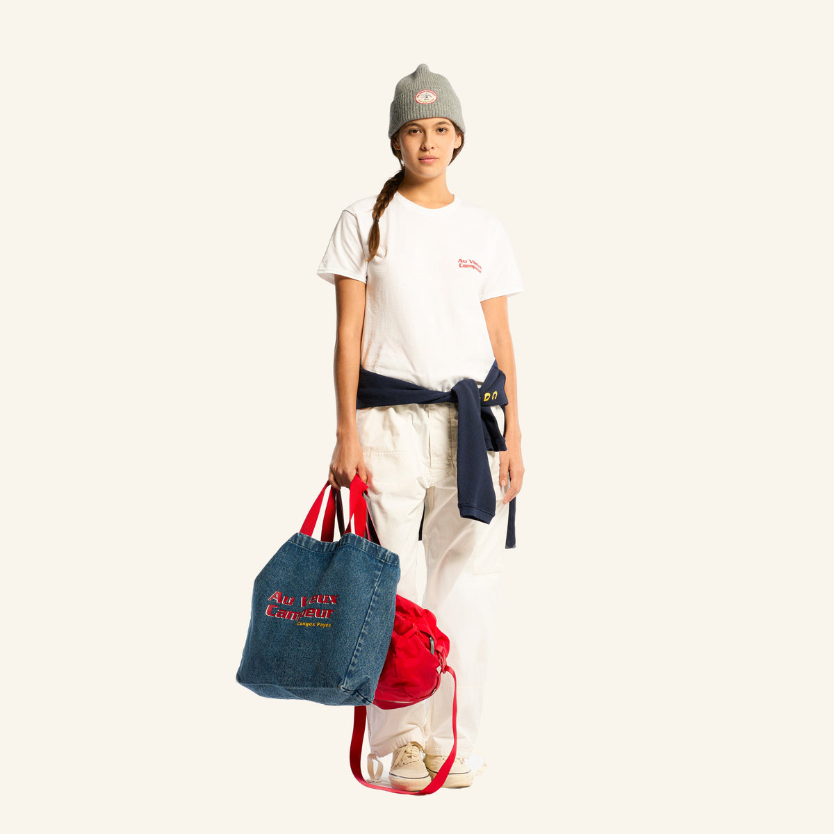Au Vieux Campeur - Congés Payés - Plans Short Sleeve T-shirt - White