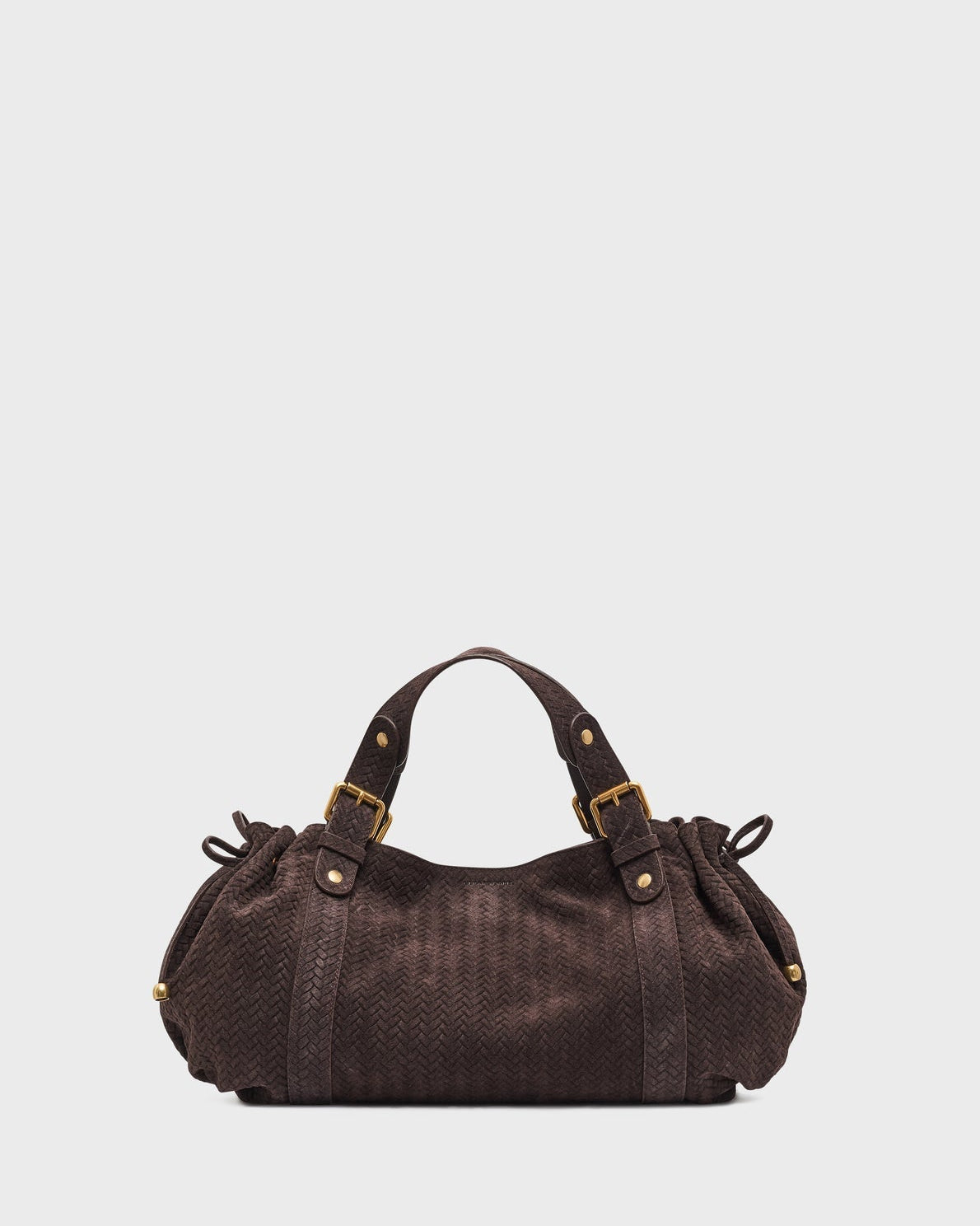 Gerard Darel - Sac À Main En Cuir Velours Effet Tressé 24H - Cacao
