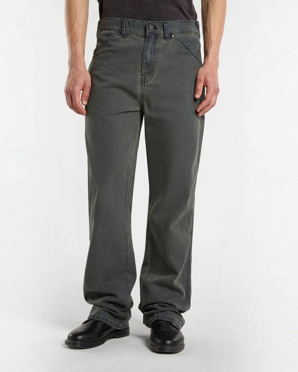 Pantalon Houck Dickies vert en toile de coton épaisse avec coupe ample et poches renforcées par Merci Paris