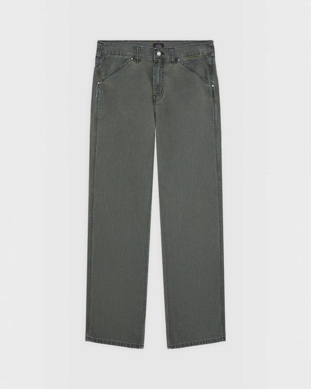 Pantalon Houck vert Merci Paris par Dickies en toile de coton épaisse avec coupe droite et poches rivetées