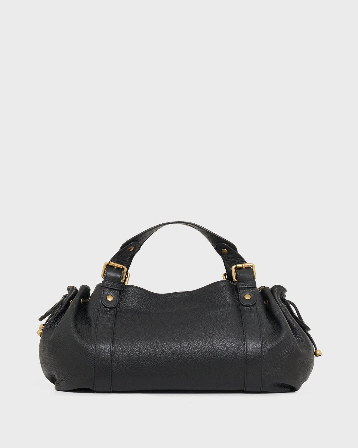 Gerard Darel - Sac À Main En Cuir Grainé Intérieur Métallisé 24H - Noir & Or