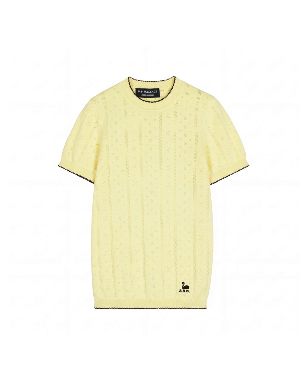 BB Wallace - T-shirt Indiana - Jaune pâle et noir