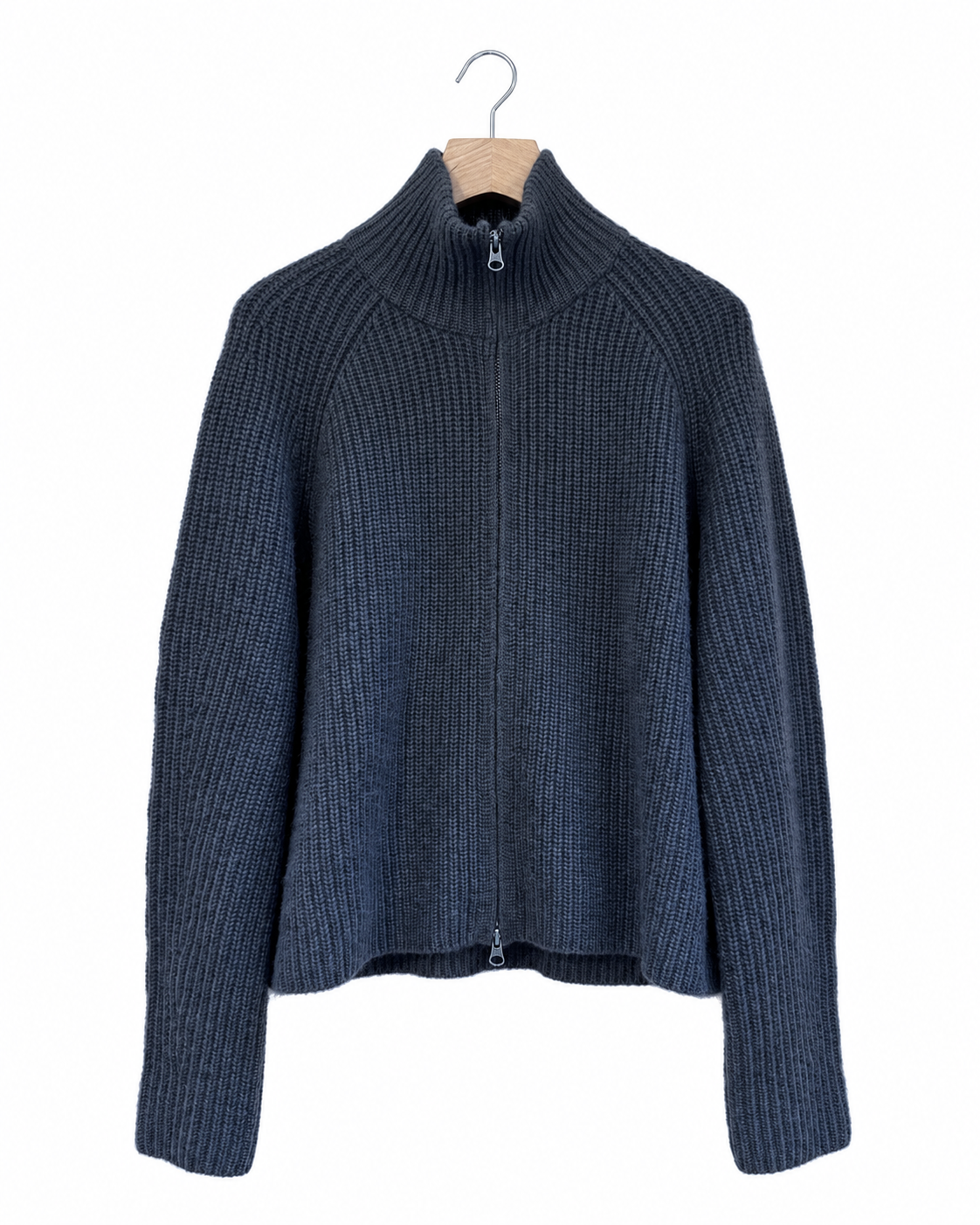 Lisa Yang - Cardigan Sadie Zip - Dark Fern