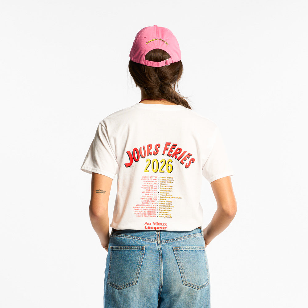 T-shirt Manches Courtes Jours Feries 2026 - Blanc - Au Vieux Campeur Cp - vue 2