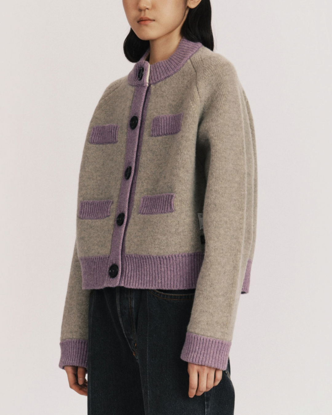BB Wallace - Frida cardigan - Sand and lilac