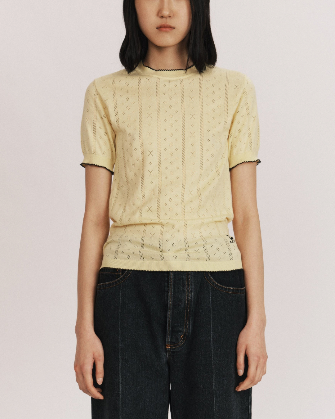 BB Wallace - Indiana T-shirt - Pale yellow and black