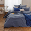 Cotton percale duvet cover - Mist Grey