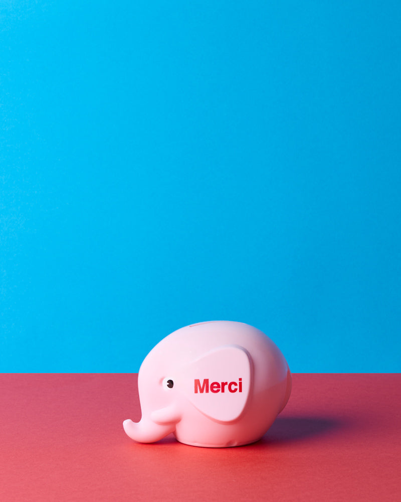Merci - Elephant Piggy Bank - Pink
