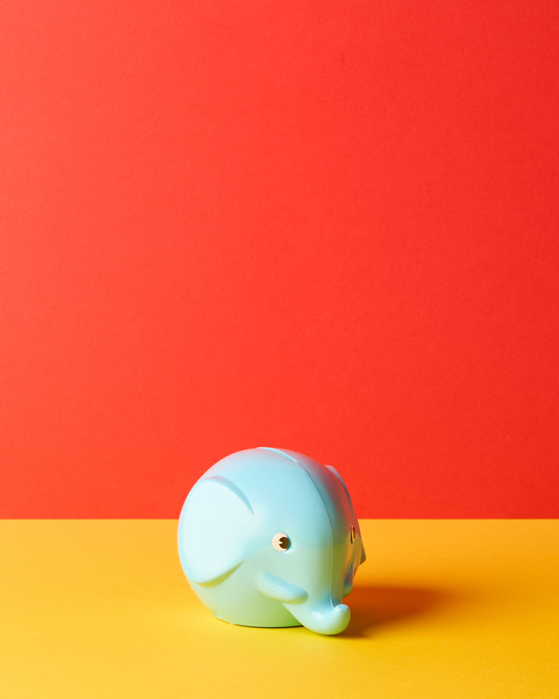 Merci - Elephant Piggy Bank - Light Blue