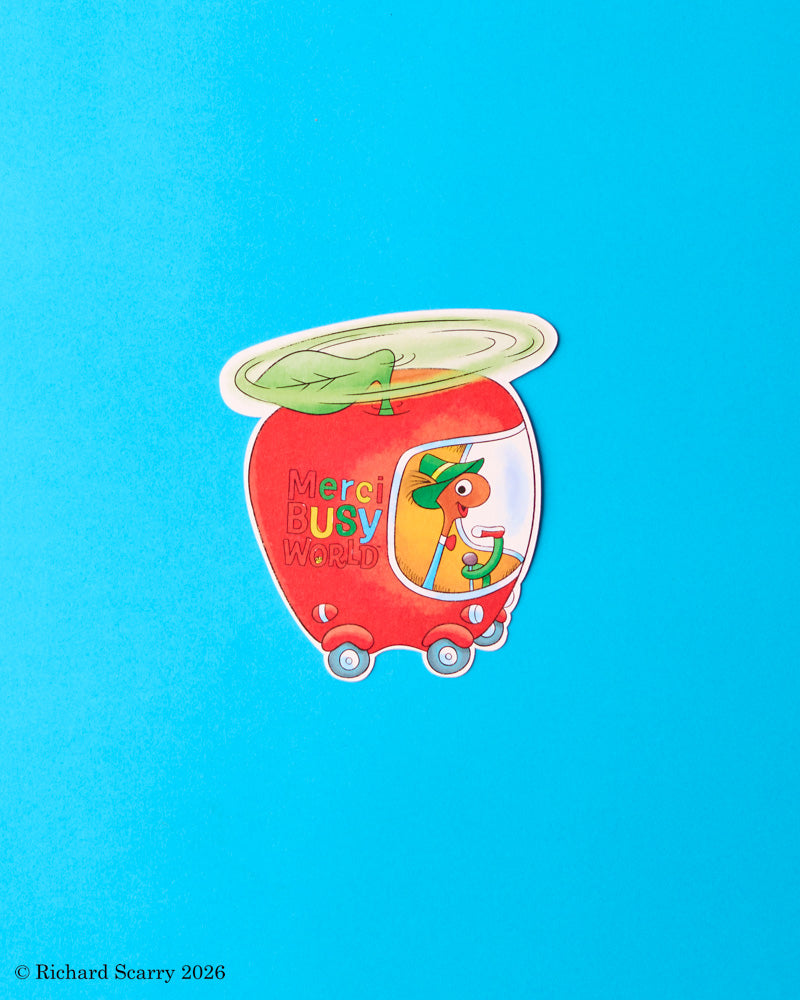 Merci x Richard Scarry - Postcard - Apple