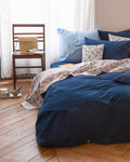 Merci - Parure en percale de coton - Tataki Bleu Nuit — lit complet