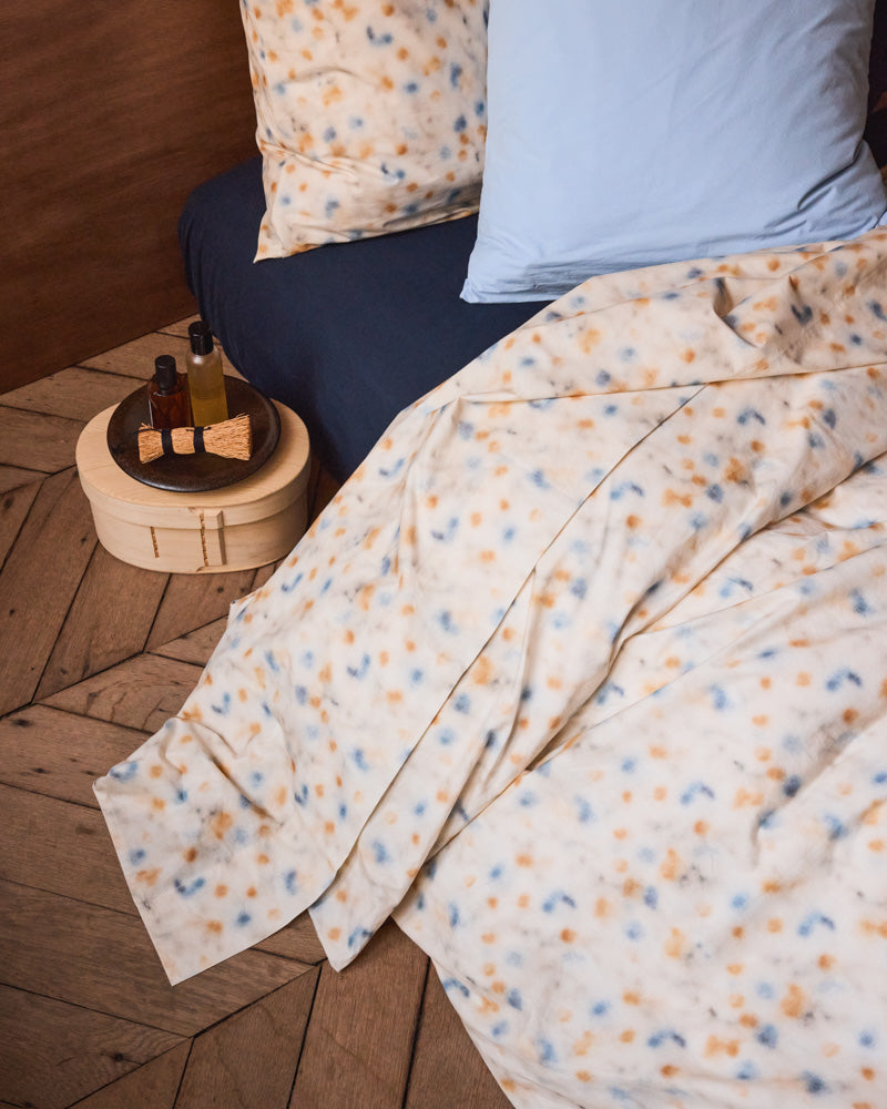 Merci - Drap Plat En Percale De Coton - Tataki Herbier