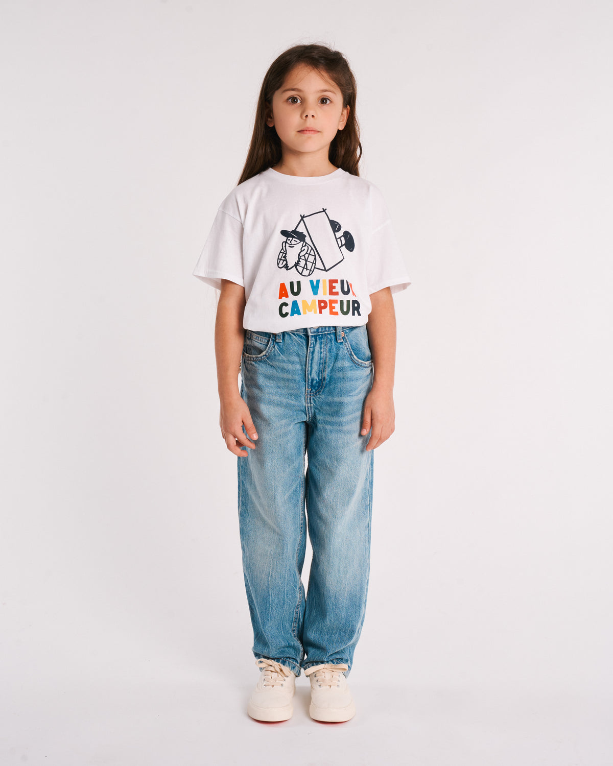 Au Vieux Campeur - Congés Payés - Kids Cabin T-shirt - White