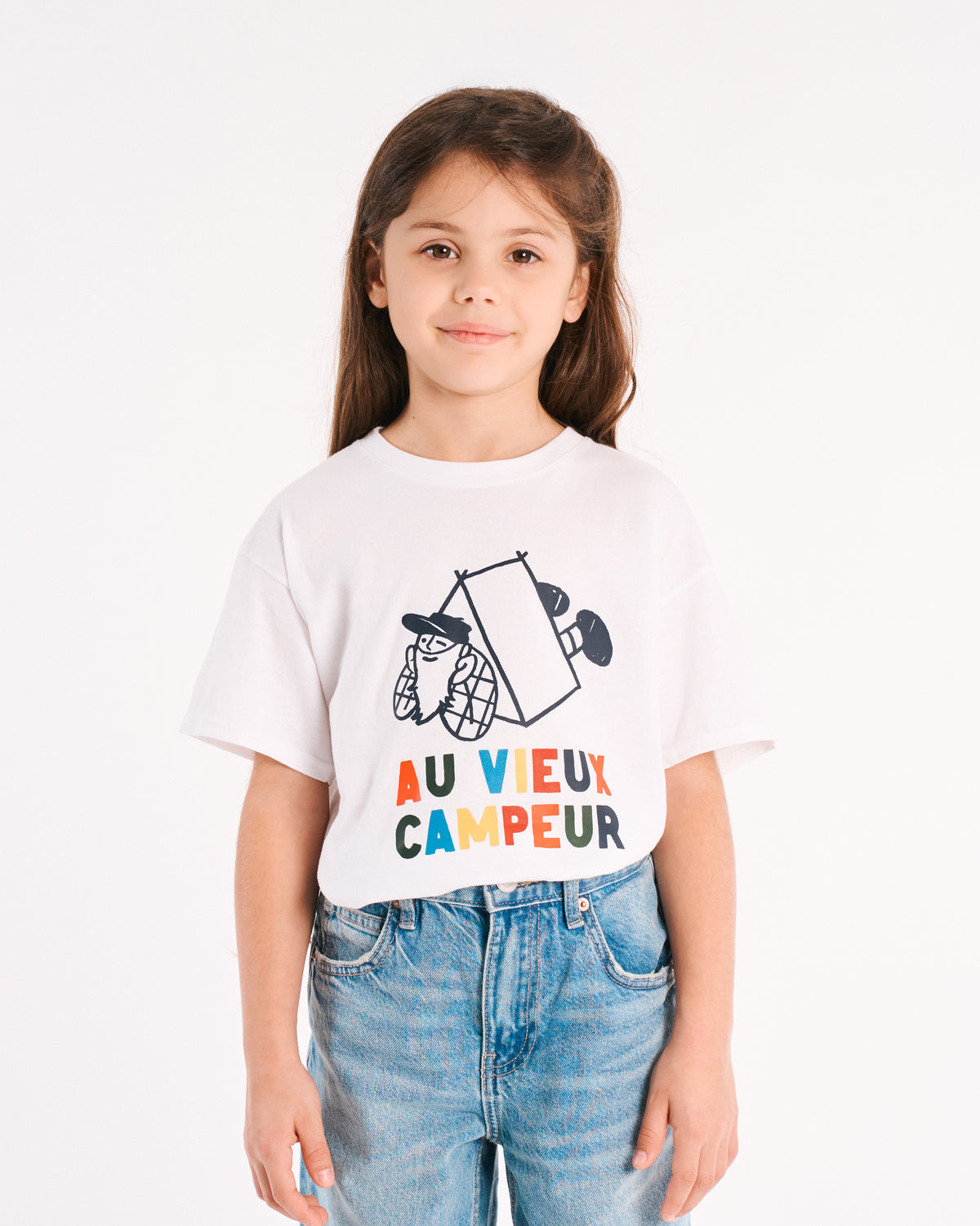Au Vieux Campeur - Congés Payés - Kids Cabin T-shirt - White