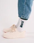 Merci - Scrappy Children's Socks - White Green