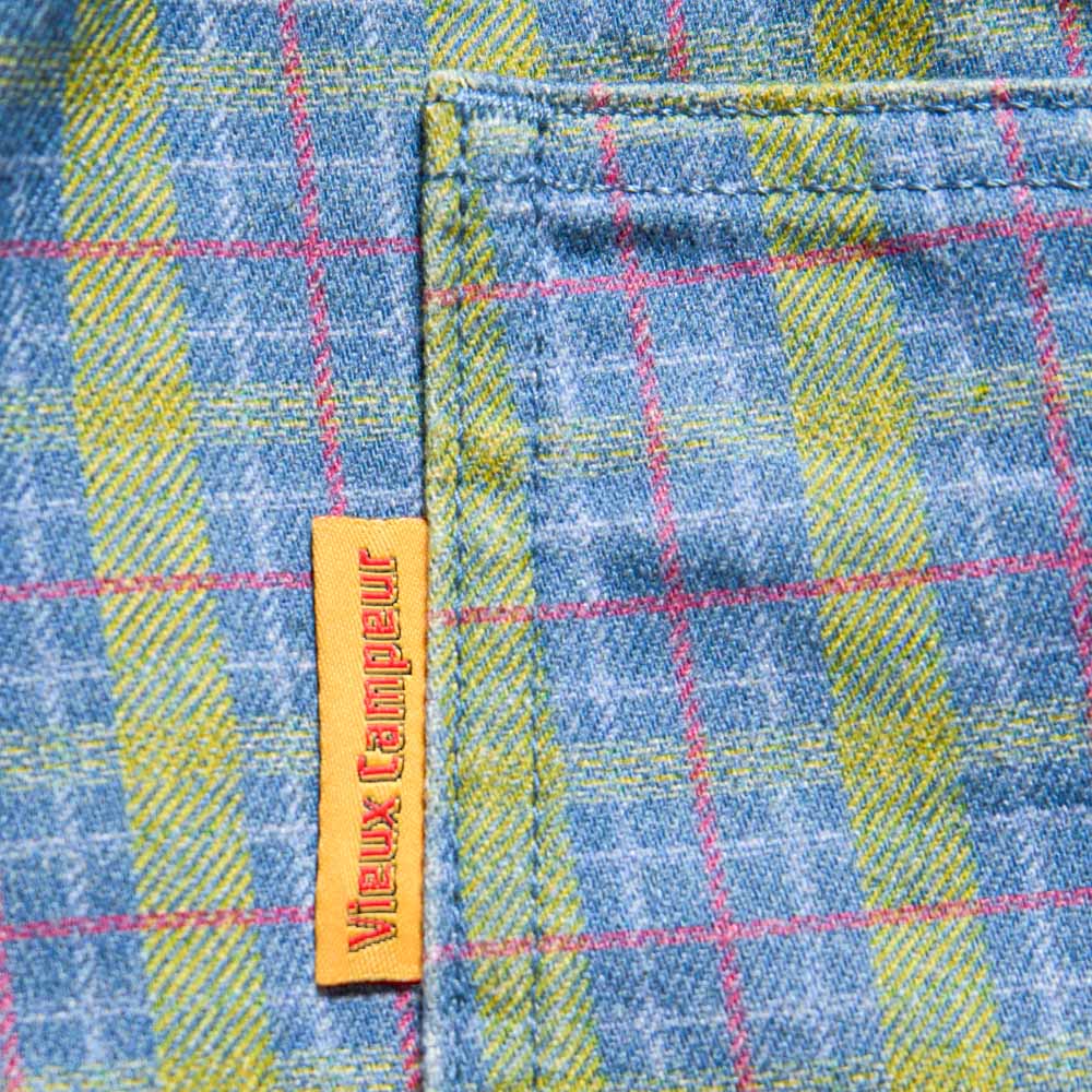 Au Vieux Campeur - Congés Payés - Pantalon À Carreaux Edgar - Vert Rouge & Bleu